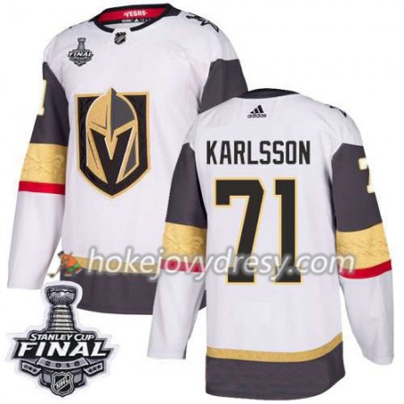 Pánské Hokejový Dres Vegas Golden Knights William Karlsson 71 2018 Stanley Cup Final Patch Adidas Bílá Authentic